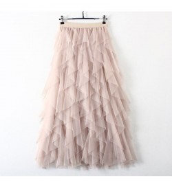 Spring Summer Tiered Tulle Skirt Women 2023 Casual Patchwork Tutu Skirt Female Elegant Beach Skirts Jupe Longue Femme $51.97 ...