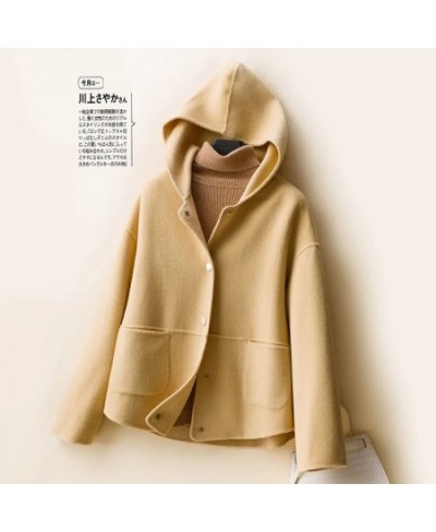 2023 Winter Women Jacket Wool Coat Ladies Mid-Long Jacket Hooded Autumn Warm Thick Cardigan Long Sleeve Tops Outerwear $106.9...