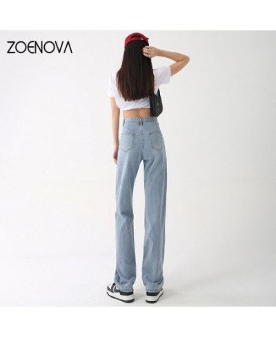 Women's jeans Retro Street Loose Solid Straight 2023 Trend American Casual Pants High Waist Mopping Wide Leg Trousers $44.52 ...