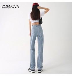 Women's jeans Retro Street Loose Solid Straight 2023 Trend American Casual Pants High Waist Mopping Wide Leg Trousers $44.52 ...