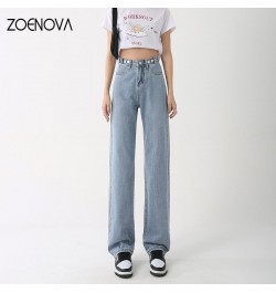 Women's jeans Retro Street Loose Solid Straight 2023 Trend American Casual Pants High Waist Mopping Wide Leg Trousers $44.52 ...