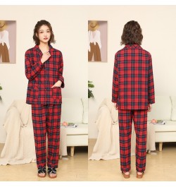 2022 100% Cotton Lovers Pajamas Sets Women Men Spring Long Sleeve Casual Soft Sleepwear Plaid Design Homewear Loungewear $54....