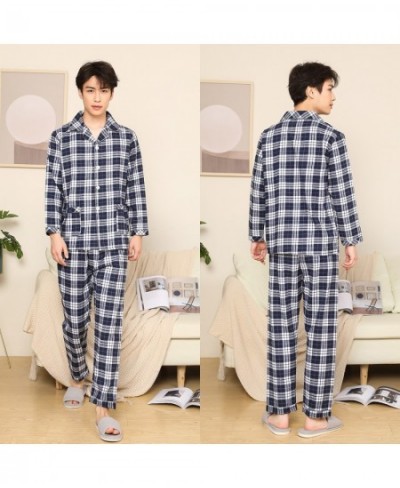 2022 100% Cotton Lovers Pajamas Sets Women Men Spring Long Sleeve Casual Soft Sleepwear Plaid Design Homewear Loungewear $54....