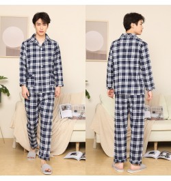 2022 100% Cotton Lovers Pajamas Sets Women Men Spring Long Sleeve Casual Soft Sleepwear Plaid Design Homewear Loungewear $54....