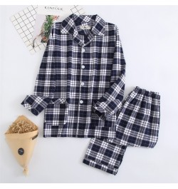 2022 100% Cotton Lovers Pajamas Sets Women Men Spring Long Sleeve Casual Soft Sleepwear Plaid Design Homewear Loungewear $54....