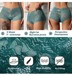 3PCS Women Sexy Lace Panties Floral Perspective Uderwear Solid Color Intimates Boyshort Female V-Waist Breathablle Soft $23.1...