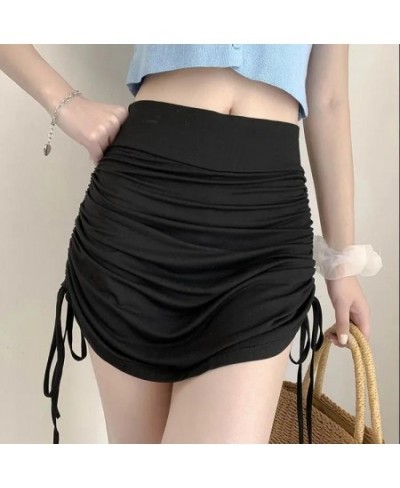 Skirts Female Harajuku 2022 Summer Autumn Period Ladies Thread Side Draw String Elastic Sexy Mini Skirts Womens Chic $28.71 -...