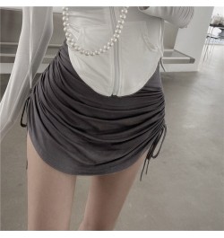 Skirts Female Harajuku 2022 Summer Autumn Period Ladies Thread Side Draw String Elastic Sexy Mini Skirts Womens Chic $28.71 -...