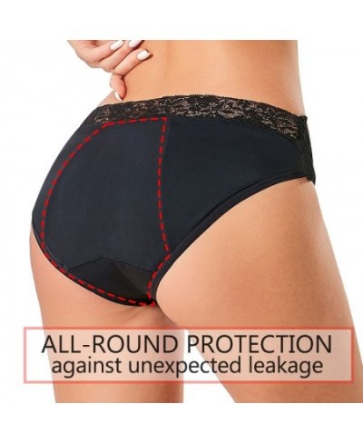 S-4XL Detachable buttons leak proof menstrual briefs sexy lace four layers absorbent physiological underwear plus size linger...