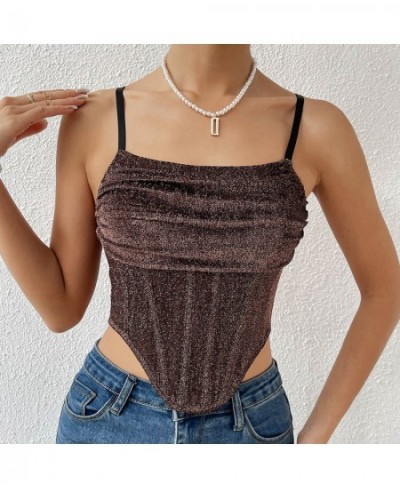 Women Sexy Clothes Beading Sleeveless Backless Halter Crop Top Club Vintage Tank Tops 3x Womens Tops $27.03 - Underwear