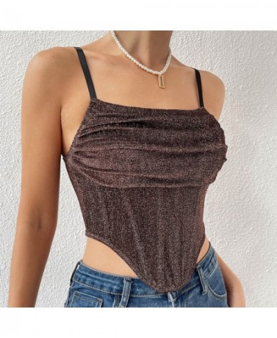 Women Sexy Clothes Beading Sleeveless Backless Halter Crop Top Club Vintage Tank Tops 3x Womens Tops $27.03 - Underwear