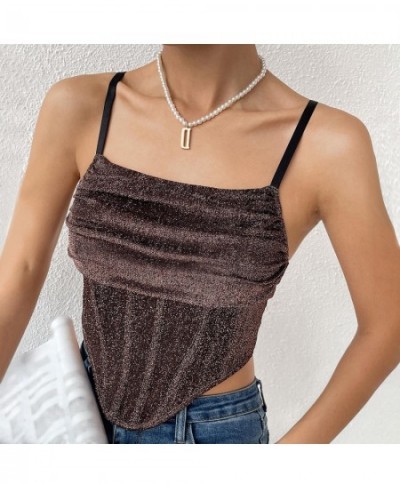 Women Sexy Clothes Beading Sleeveless Backless Halter Crop Top Club Vintage Tank Tops 3x Womens Tops $27.03 - Underwear