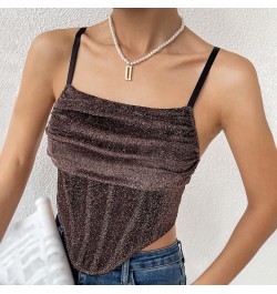 Women Sexy Clothes Beading Sleeveless Backless Halter Crop Top Club Vintage Tank Tops 3x Womens Tops $27.03 - Underwear