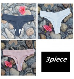 Woman clothes thong simple cotton women's low waist briefs sexy panties seamless g-string thongss female underwear Pack Femal...