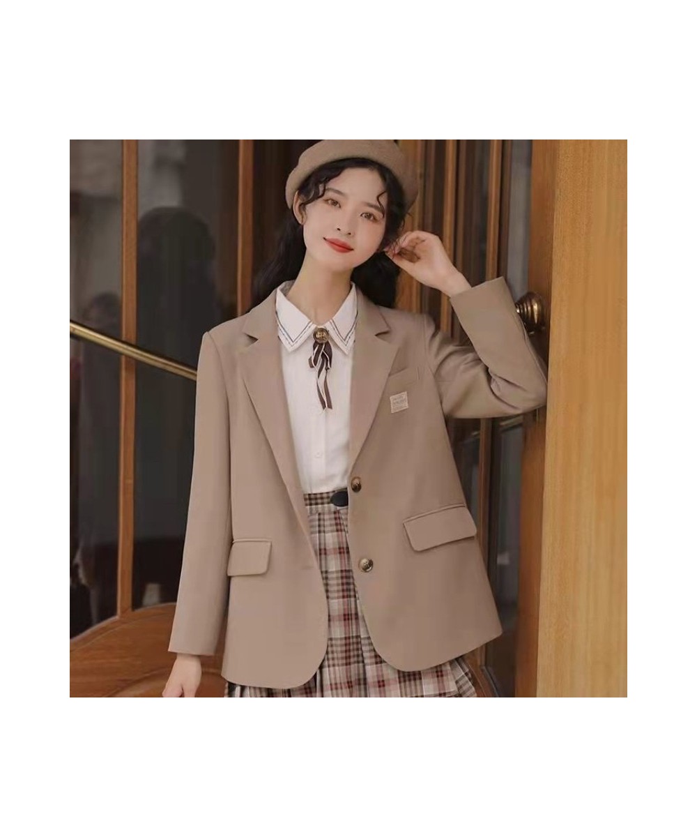 New Spring Autumn Khaki Blazer Women Pockets Casual Suit Women Blazers England Style Suit Blazer Fashion Coats Female $46.75 ...