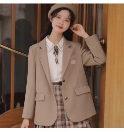 New Spring Autumn Khaki Blazer Women Pockets Casual Suit Women Blazers England Style Suit Blazer Fashion Coats Female $46.75 ...