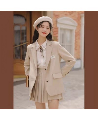 New Spring Autumn Khaki Blazer Women Pockets Casual Suit Women Blazers England Style Suit Blazer Fashion Coats Female $46.75 ...