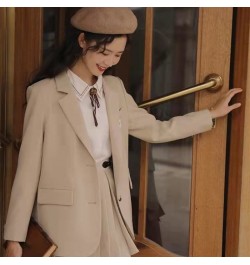 New Spring Autumn Khaki Blazer Women Pockets Casual Suit Women Blazers England Style Suit Blazer Fashion Coats Female $46.75 ...