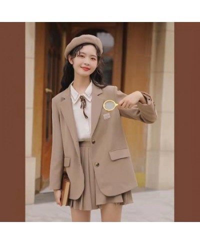 New Spring Autumn Khaki Blazer Women Pockets Casual Suit Women Blazers England Style Suit Blazer Fashion Coats Female $46.75 ...