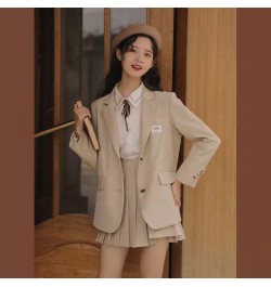 New Spring Autumn Khaki Blazer Women Pockets Casual Suit Women Blazers England Style Suit Blazer Fashion Coats Female $46.75 ...