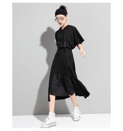 2023 summer new cover cross show thin a version irregular skirt personalized stitching Ruffle fashion dress $81.57 - Skirts