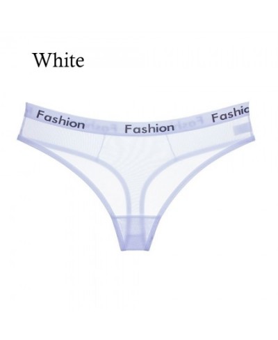 Sexy Seamless Lingerie Thongs Mesh Briefs Women Underwear Transparent Cotton Panties $12.64 - Underwear