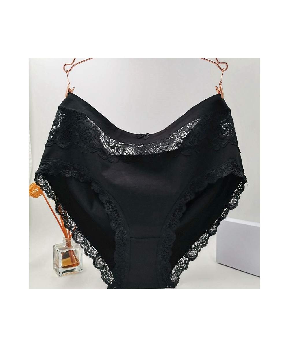 High Quality Lingeries Briefs Women Breathable Cotton Underwear plus size 6XL Lace Bow Big size Women's Panties $14.92 - Unde...