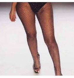 Crystal Diamond Mesh Pants Women Sexy Summer Hollow Out Transparent Loose Long Fishnet Pants Trousers $34.54 - Pants & Capris