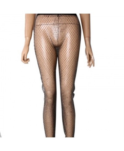 Crystal Diamond Mesh Pants Women Sexy Summer Hollow Out Transparent Loose Long Fishnet Pants Trousers $34.54 - Pants & Capris