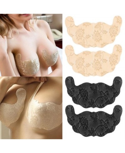 Women Self Adhesive Bra Strapless Invisible Breast Lift Tape Sexy Lace Stick Push Up Pads Women's Underwear Plus Size Sticker...