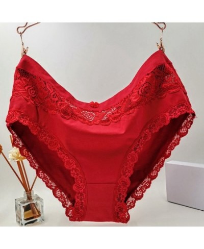 High Quality Lingeries Briefs Women Breathable Cotton Underwear plus size 6XL Lace Bow Big size Women's Panties $14.92 - Unde...