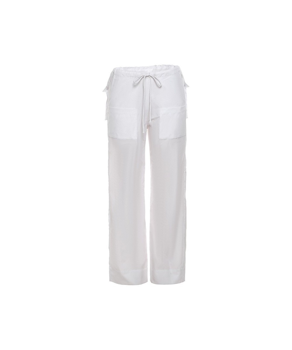 Cargo Pants y2k Women's Trousers Parachute Stylish Woman Street Wear Oversize Wide Leg Loose Casual White Summer Pant 2022 $3...