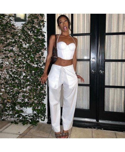 Cargo Pants y2k Women's Trousers Parachute Stylish Woman Street Wear Oversize Wide Leg Loose Casual White Summer Pant 2022 $3...