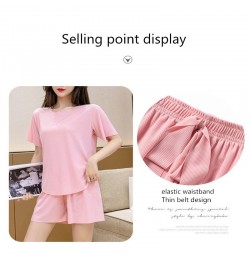 Ice Silk Women's Summer Cool Home Clothes Pajamas Refreshing Breathable Loose Large Size 200 Catties Fat Casual Wear $28.19 -...