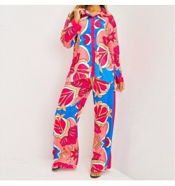 New Fashion Print Elegant Women's Pajamas Set 2023 Elastic Waist Straight 2 Piece Set Suit Casual Chic Youth Vacation Home Su...