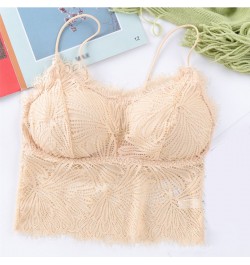 Women's Bras Pad Push Up Wireless Lace Bra Top Sexy Bralette Plus Size Fitness Underwear Flower Pattern Lingerie Full Cup $15...