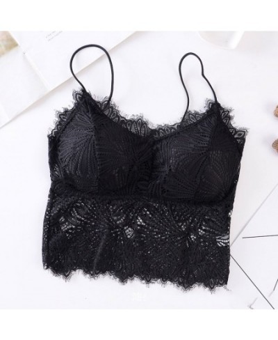 Women's Bras Pad Push Up Wireless Lace Bra Top Sexy Bralette Plus Size Fitness Underwear Flower Pattern Lingerie Full Cup $15...