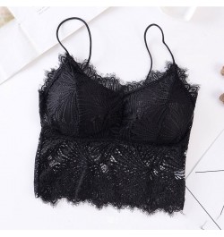 Women's Bras Pad Push Up Wireless Lace Bra Top Sexy Bralette Plus Size Fitness Underwear Flower Pattern Lingerie Full Cup $15...