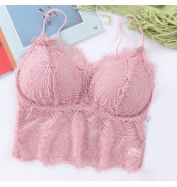 Women's Bras Pad Push Up Wireless Lace Bra Top Sexy Bralette Plus Size Fitness Underwear Flower Pattern Lingerie Full Cup $15...