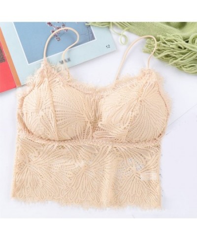 Women's Bras Pad Push Up Wireless Lace Bra Top Sexy Bralette Plus Size Fitness Underwear Flower Pattern Lingerie Full Cup $15...