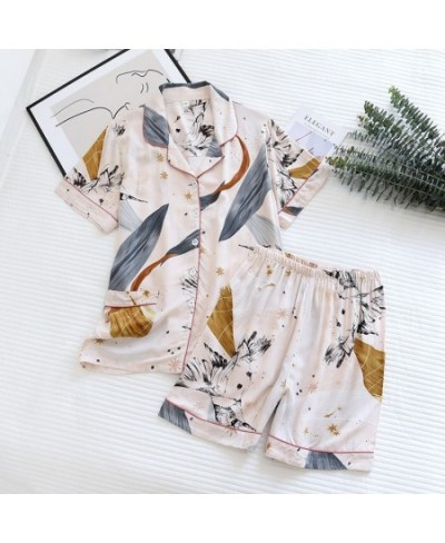 New 100% viscose long-sleeved trousers ladies pajamas suit simple style short pajamas women's home service $28.75 - Sleepwears