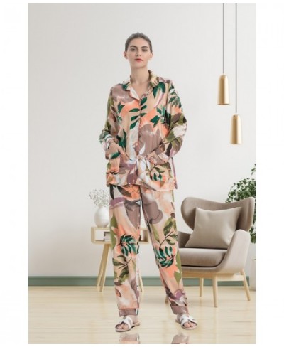 New 100% viscose long-sleeved trousers ladies pajamas suit simple style short pajamas women's home service $28.75 - Sleepwears