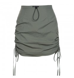 Mini Skirt Folds Cargo Skirt Strap Women's Summer Skirts Sexy Solid Women's Short Skirt 2000s Clothes Cyber Y2k Japanese $35....