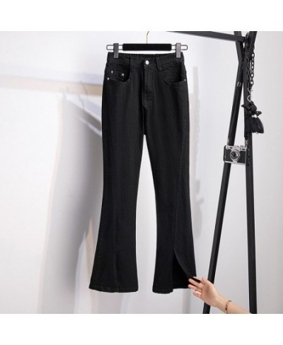 Women's 100/150KG Pants High Waist Slim Casual Loose Flare Jeans 3315 $73.81 - Jeans