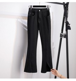 Women's 100/150KG Pants High Waist Slim Casual Loose Flare Jeans 3315 $73.81 - Jeans