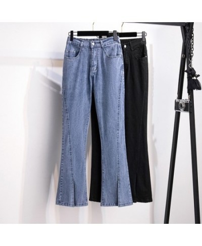 Women's 100/150KG Pants High Waist Slim Casual Loose Flare Jeans 3315 $73.81 - Jeans