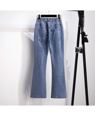 Women's 100/150KG Pants High Waist Slim Casual Loose Flare Jeans 3315 $73.81 - Jeans