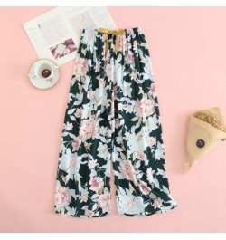 2023 Soft Pajamas Pants Sleep Bottoms Women Printed Japanese Style Spring Summer Cotton Home Pants Loose Large Size Trousers ...