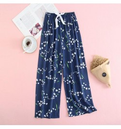 2023 Soft Pajamas Pants Sleep Bottoms Women Printed Japanese Style Spring Summer Cotton Home Pants Loose Large Size Trousers ...