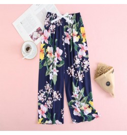 2023 Soft Pajamas Pants Sleep Bottoms Women Printed Japanese Style Spring Summer Cotton Home Pants Loose Large Size Trousers ...